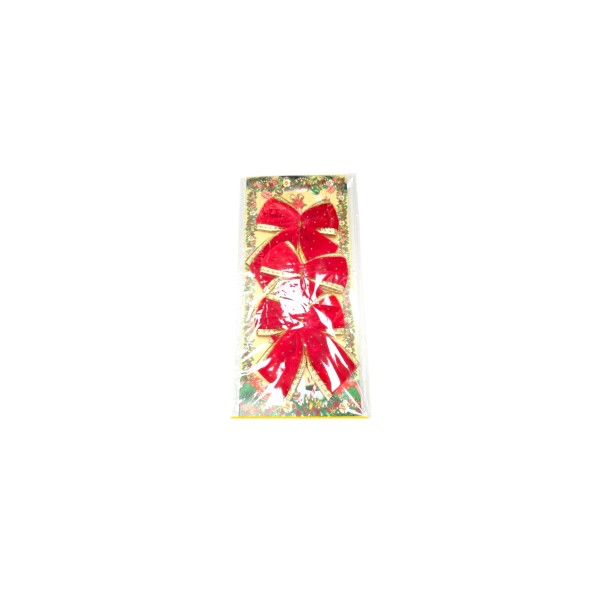 圣诞带砖装饰蝴蝶结 11X9CM 4956673